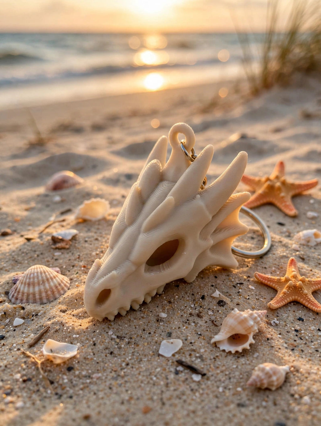 Dragon Skull Keychain
