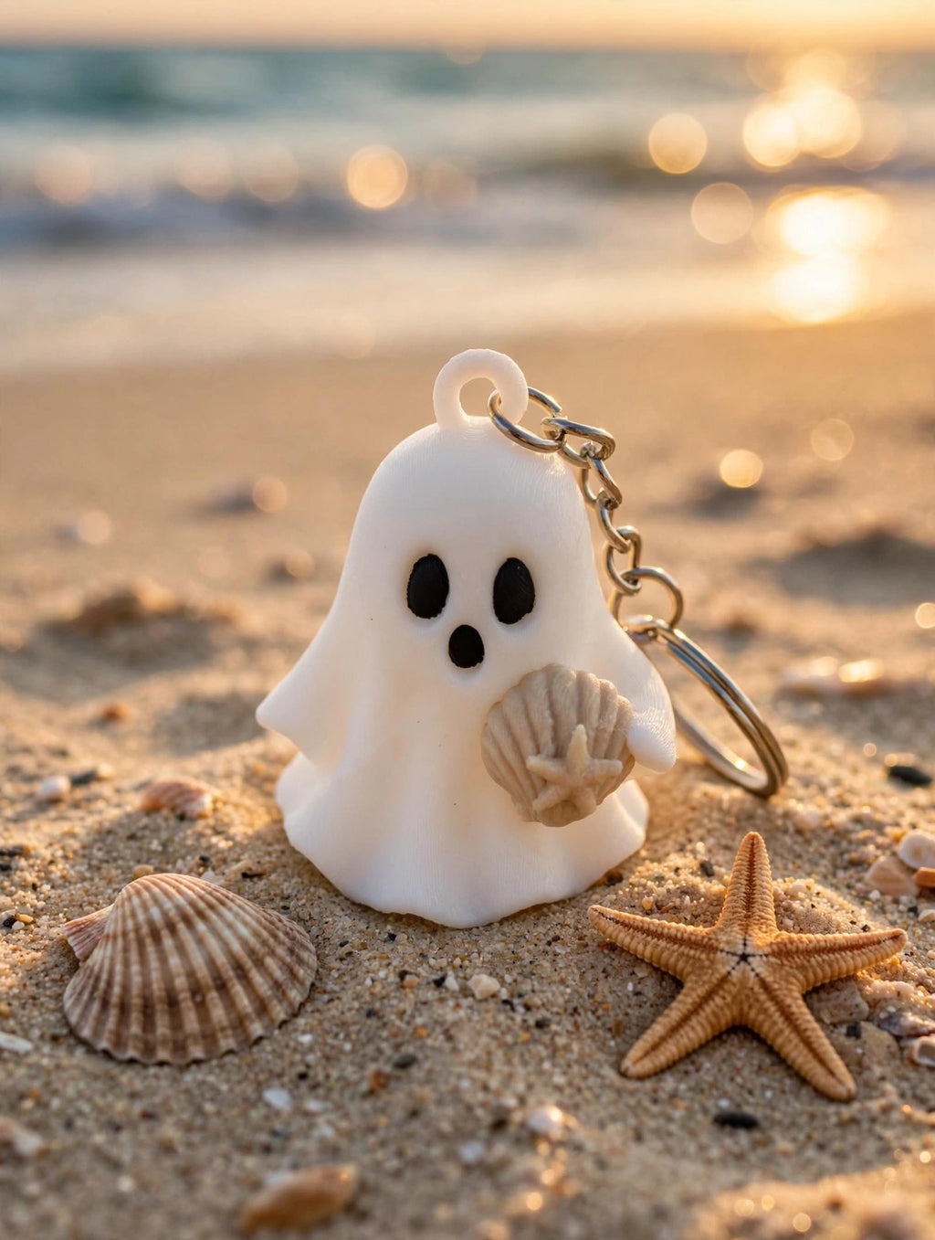 Beach Ghost Keychain