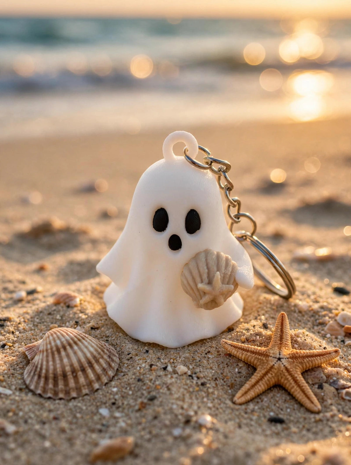 Beach Ghost Keychain