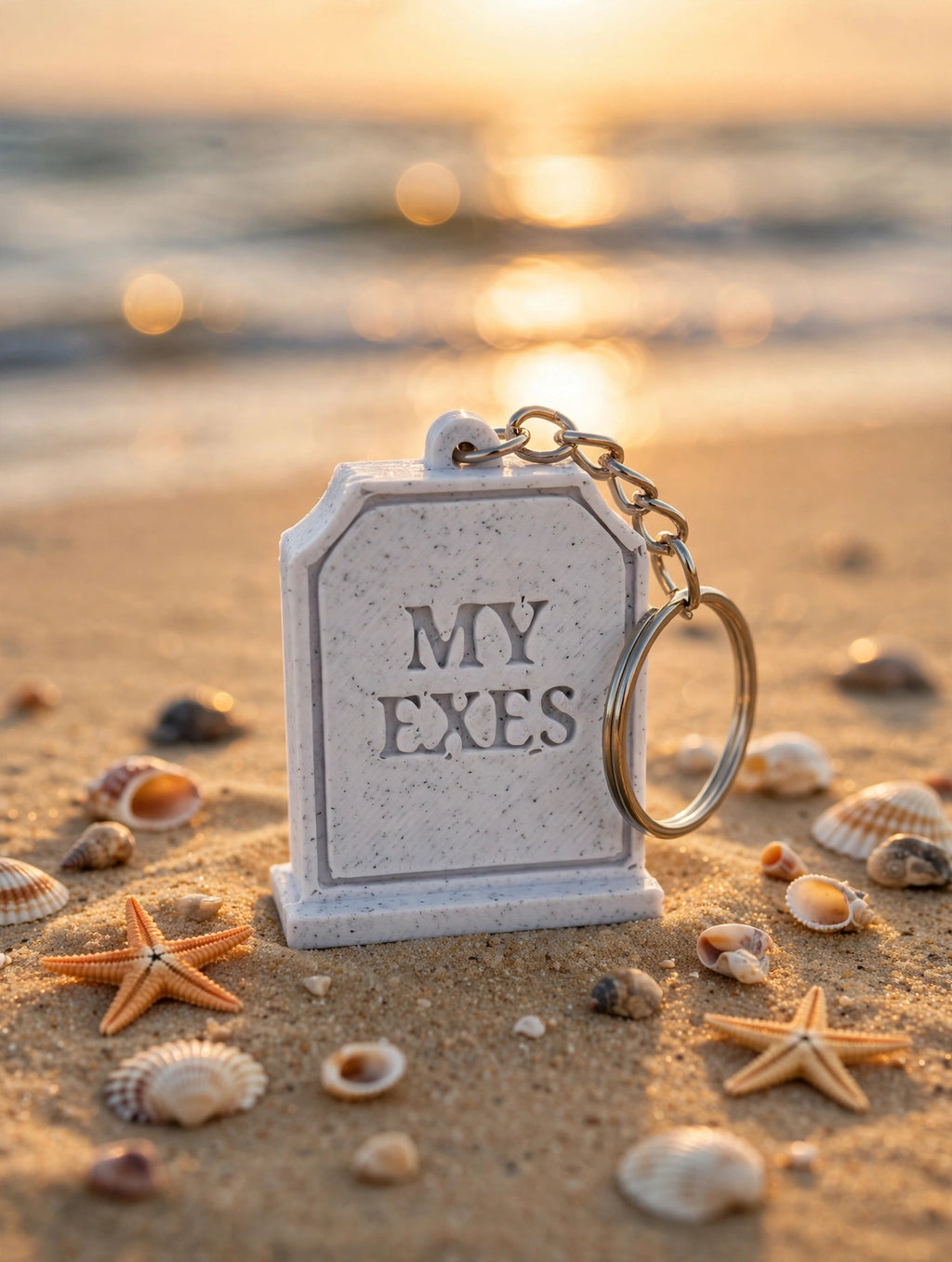 My Exes Tombstone Keychain