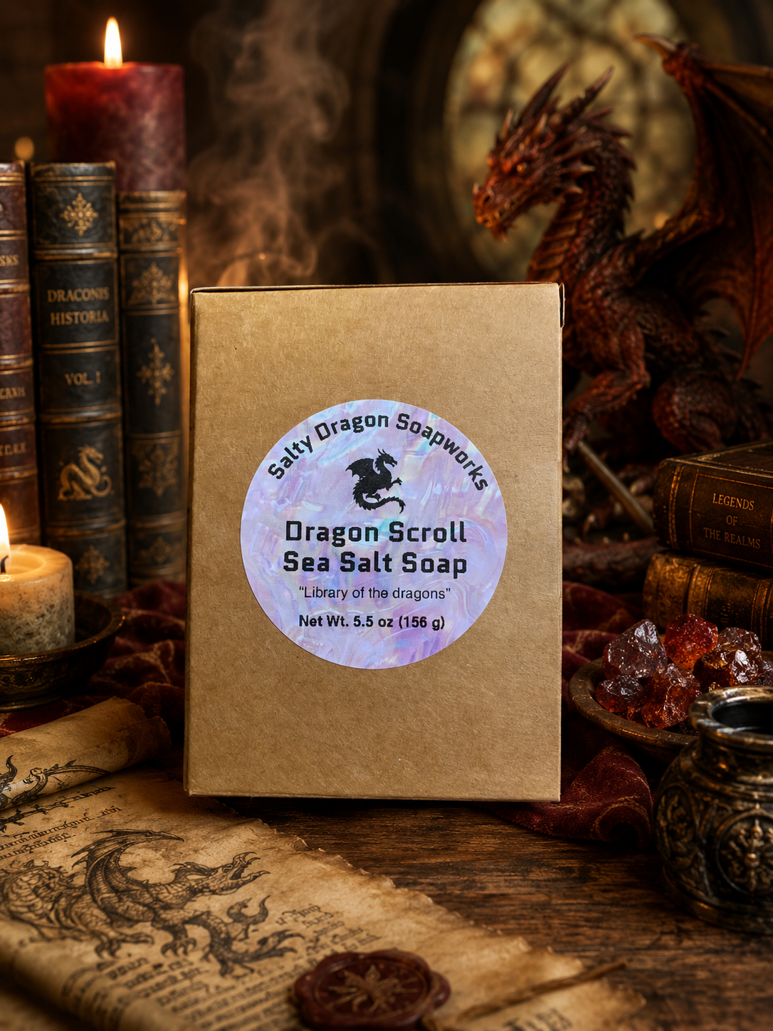 Dragon Scroll Sea Salt Soap Bar